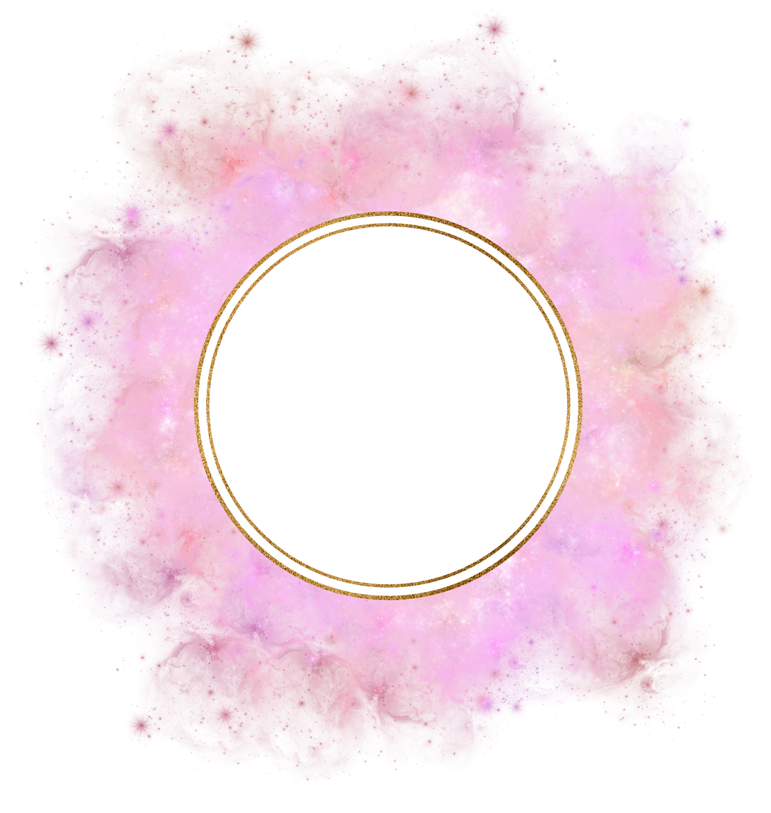 Pink Round Galaxy Frame